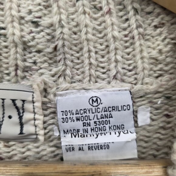 IVY Vintage Deer Bird Acrylic Wool Blend Sweater Women's Size Medium - Picture 6 of 9